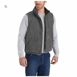 Carhartt Men's Sandstone Sherpa-Lined Vest Sz XL